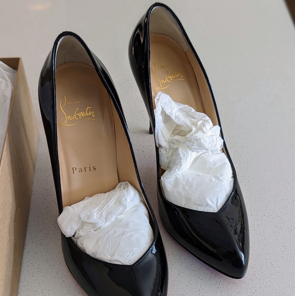 Christian Louboutin Patent Breche 100 Pumps - Picture 2 of 5